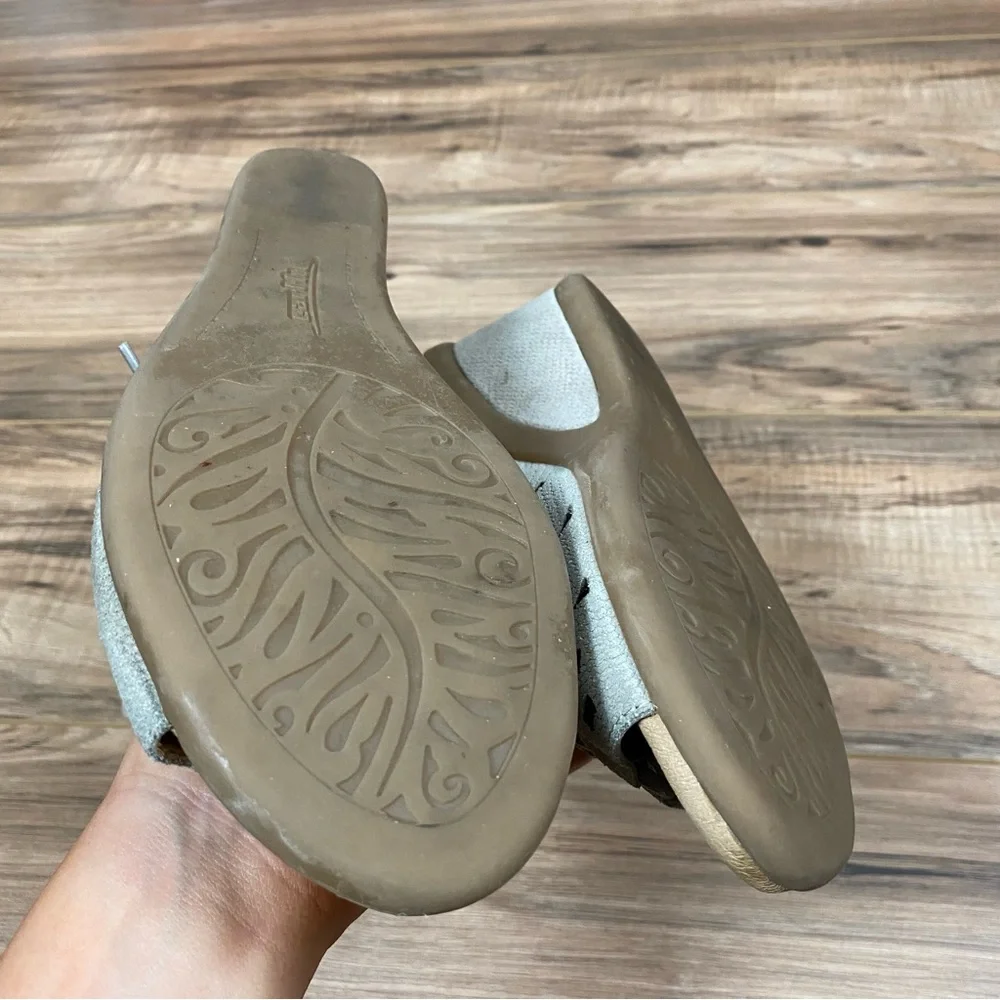 Earth  Lace‎ Up Peep Toe  Wedge Sandals Women's 9 Color Tan